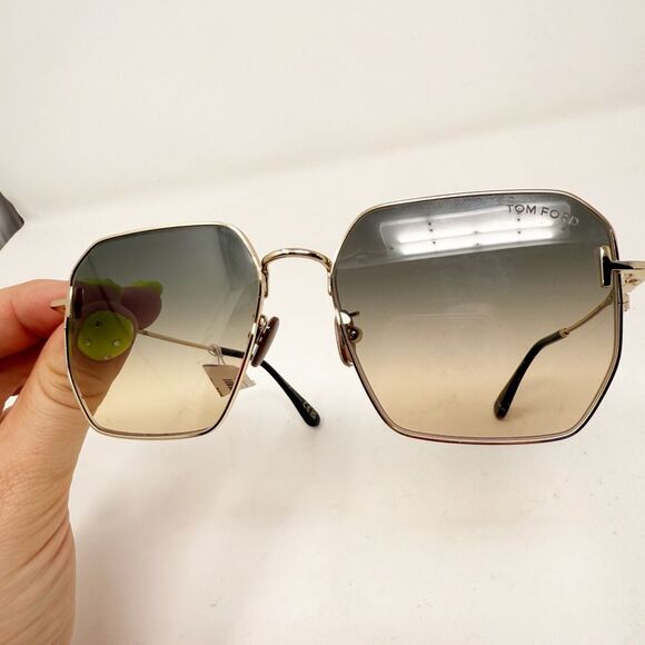 Tom Ford Smoke Gradient Geometric Sunglasses Sunnies - Picture 3 of 8